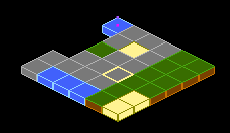An example of a isometric map with selector