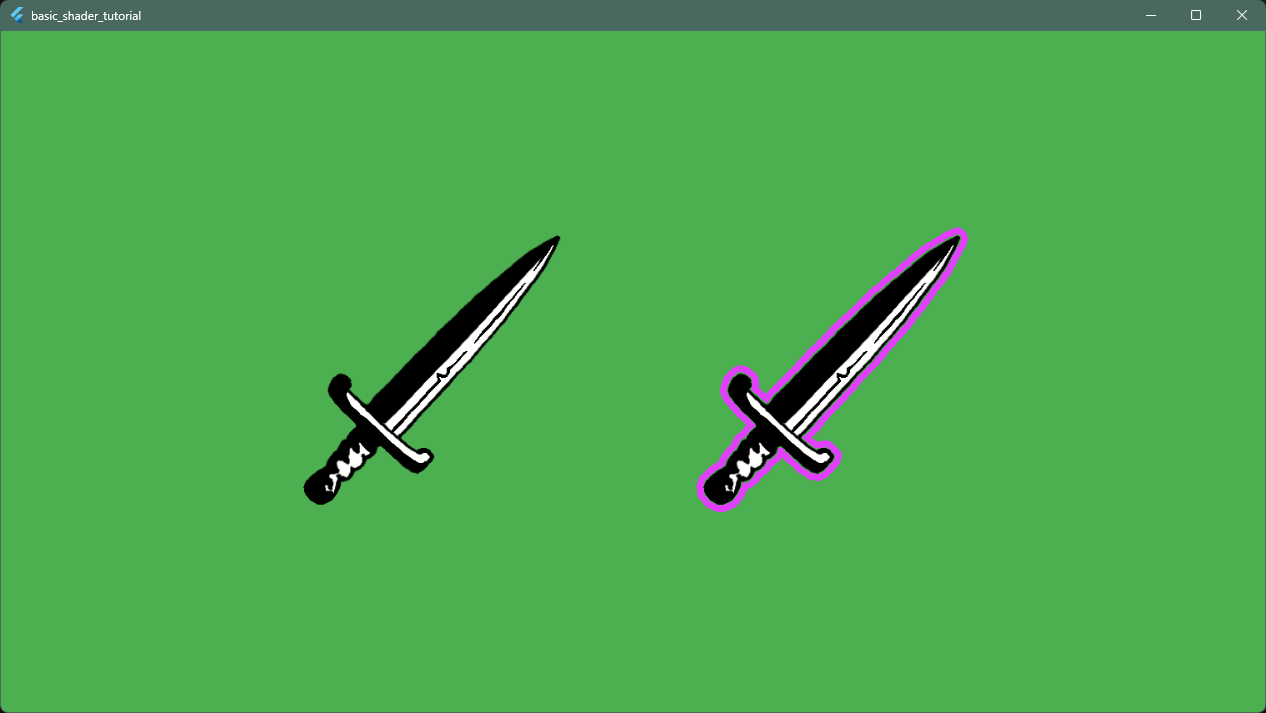 Image of the reference and the shader