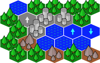 An example of hexagonal map